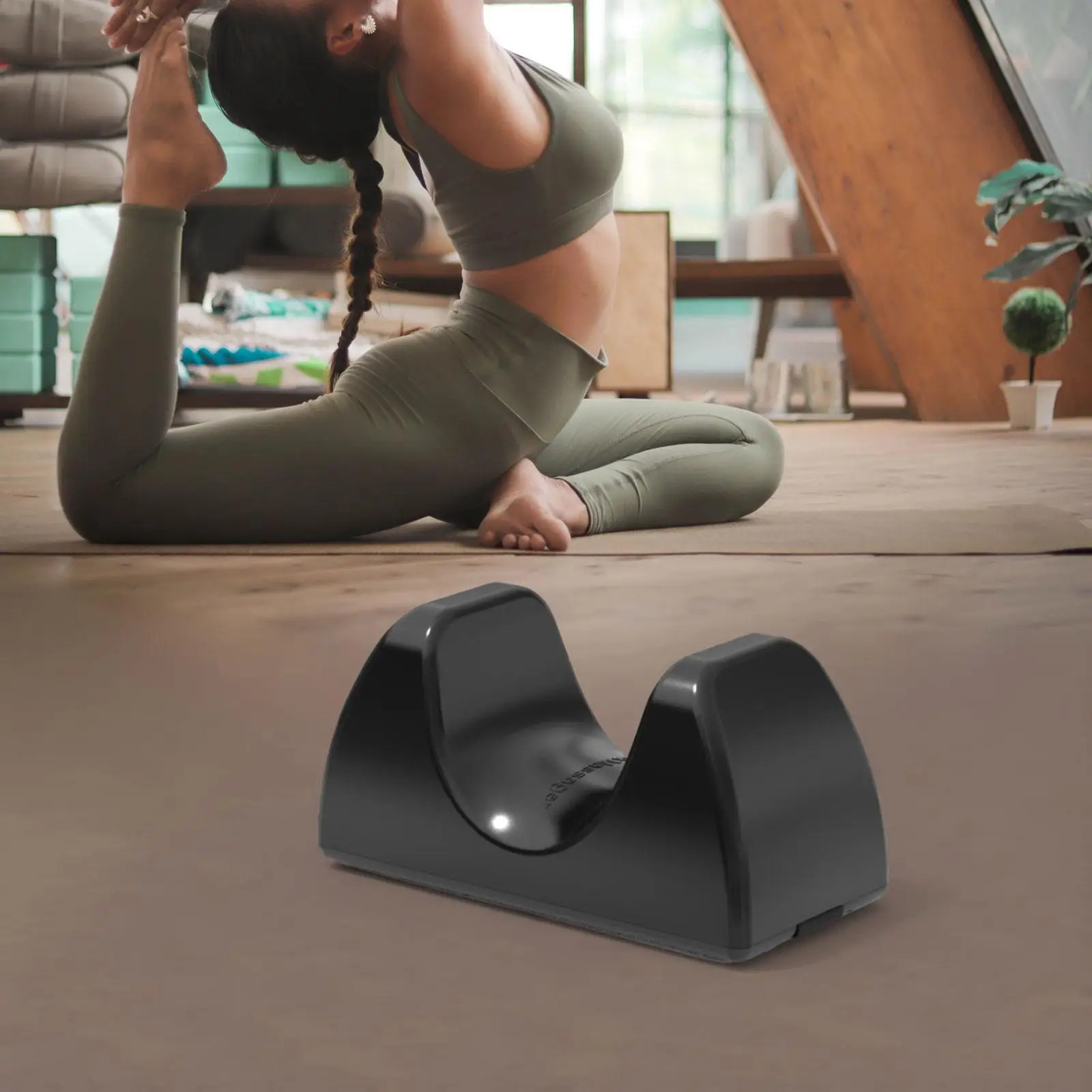 

Lumbar Massage Device Versatile Portable Sturdy Relaxation Convenient Back Stretcher for Travel Fitness Office Home Men Women