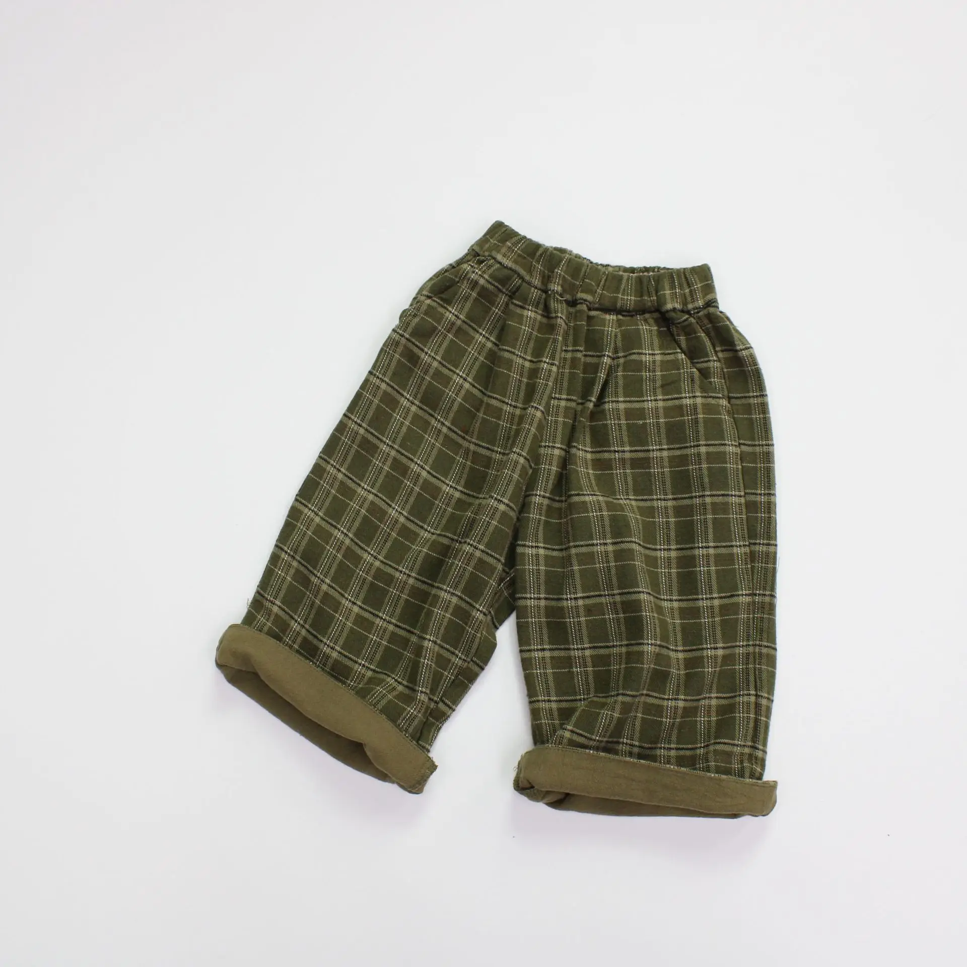 

2025 New Autumn Children's Pants Casual Pants Plaid Loose and Versatile Fashion Boys and Girls Trousers