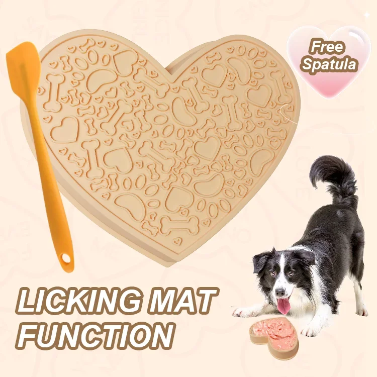 

Manufacturer Wholesale Silicone Slow Feeder Dog Lick Mat Love Shape