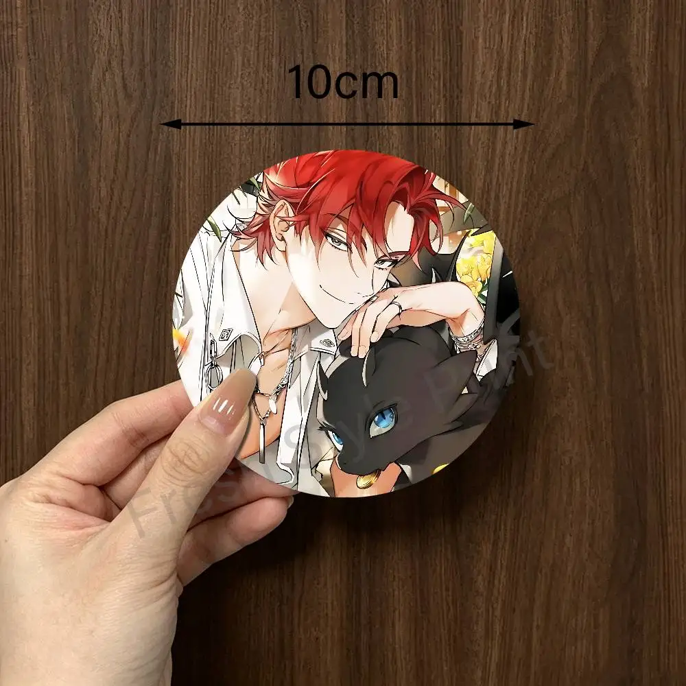 L-Lout of Comics Counts Family Round Wooden Coasters For Cute Design Suitable for Drinks Tea,Coffee Home Perfect Gift