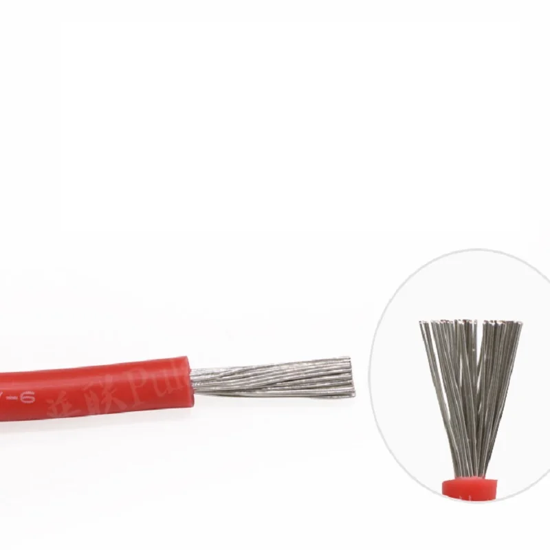 1/5/10M 22 20 18 16 14 AWG UL3239 High Voltage Wire 6KV Soft Silicone Wire 200Deg.C Tinned Copper Flexible Cable