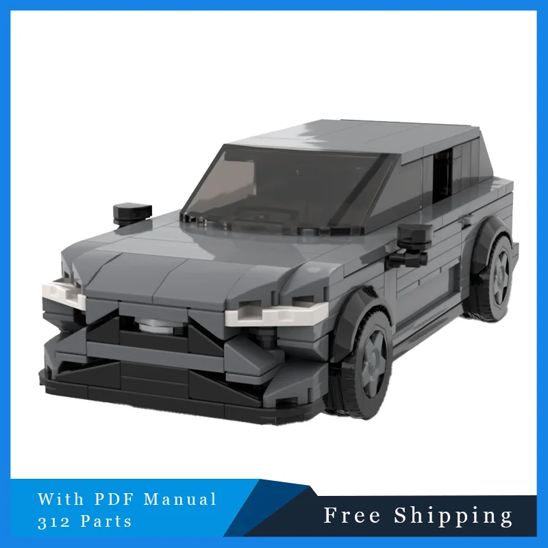 

312 шт. City Black Cool Speed Sports Car Bricks ​ ​ Модель креативных строительных блоков MOC, игрушка для сборки своими руками для детей, праздничный подарок