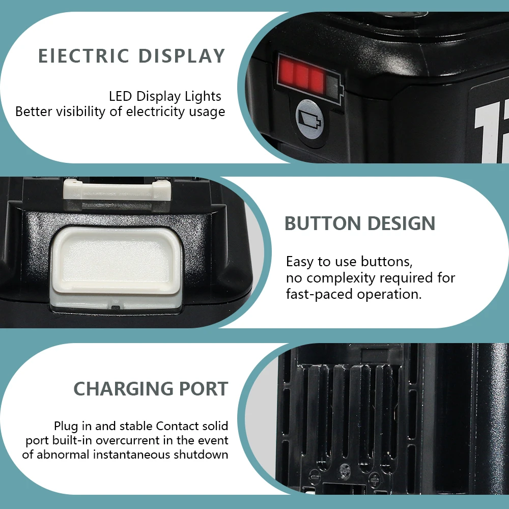 لماكيتا 12 فولت بطارية 6AH ليثيوم أيون قابلة للشحن أداة السلطة بطارية BL7010 BL0715 DF010 DF012 #6