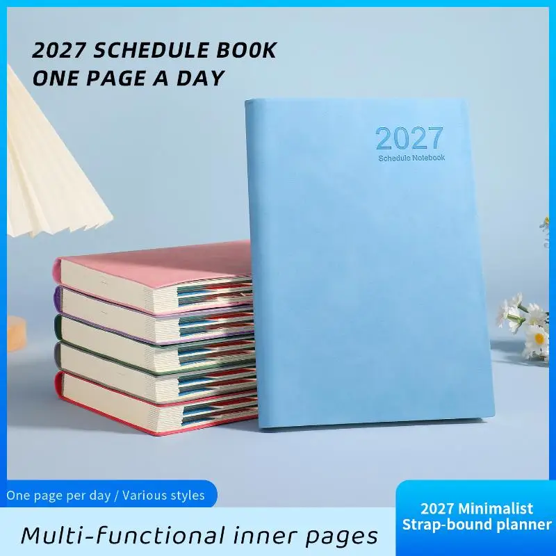 2027 Portable Time Organizer Planner Efficiency Schedule Notebook A5 Size for Daily Office Work School Travel Personal Use