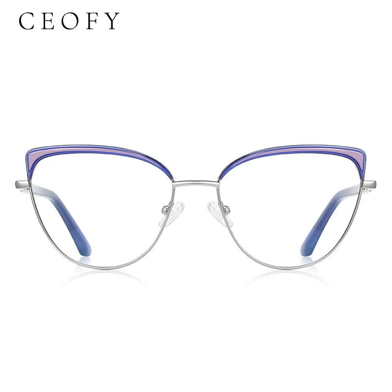 

Ceofy Women Fashion Cat Eye Myopia Eyeglasses Frame Optical Vintage Prescription Glasses Frame New Arrival 2001