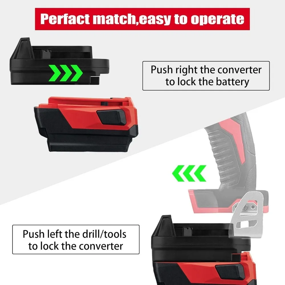 Imagem -06 - Adaptador para Hilti 22v B22 Li-ion para Converter Bateria para Milwaukee 18v Li-ion Battery Power Drill Driver sem Fio Ferramentas Elétricas