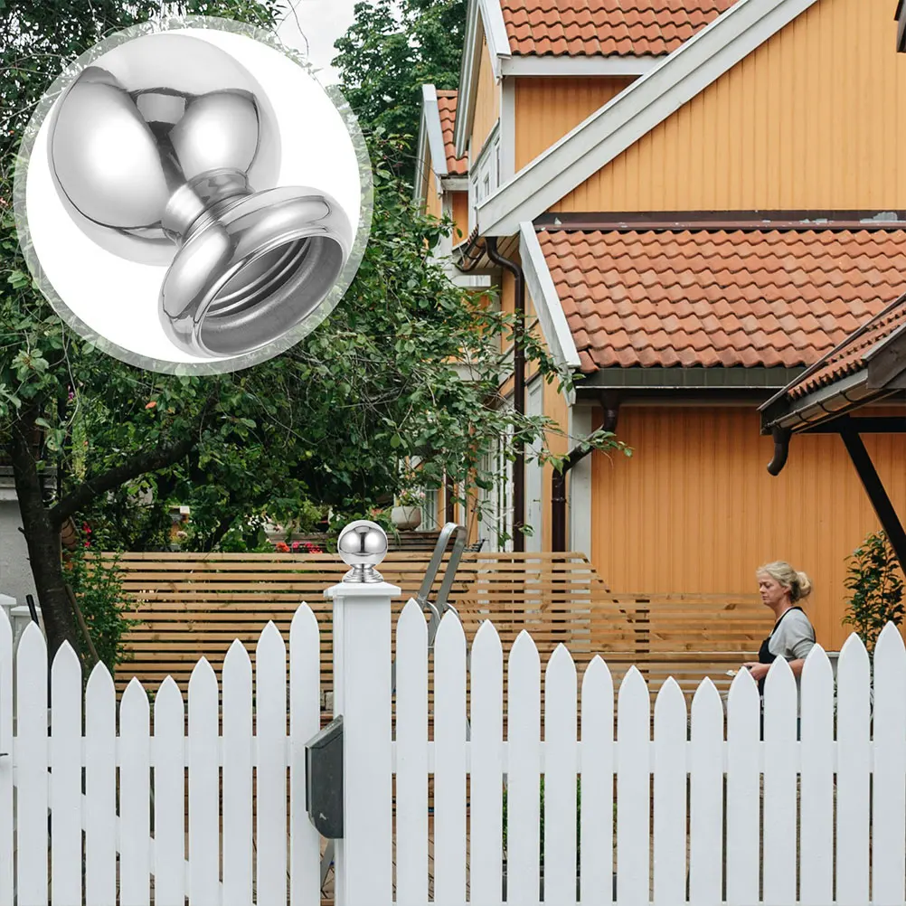 

2pcs Decorative Balls 201 Stainless Steel Handrail Finials for Handrail Ball Stairs Deck Railing