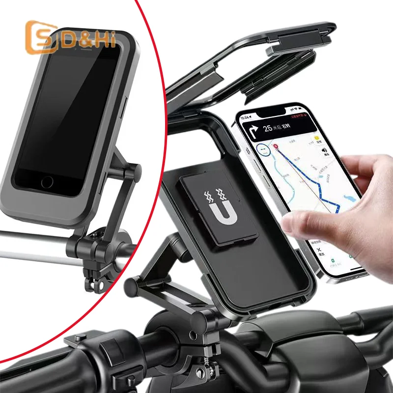 Waterproof Motorcycle Bike Mobile Phone Holder Support Universal Bicycle 360° Swivel Adjustable GPS Motorcycle Cellphone Holder
