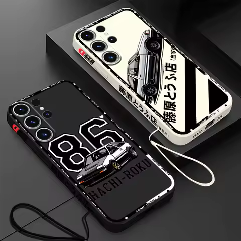 Japan Anime Initial D AE86 Case for Samsung Galaxy S21 Plus S22 S24 Ultra S23 Ultra 5G S20 FE Luxury Silicone Cover