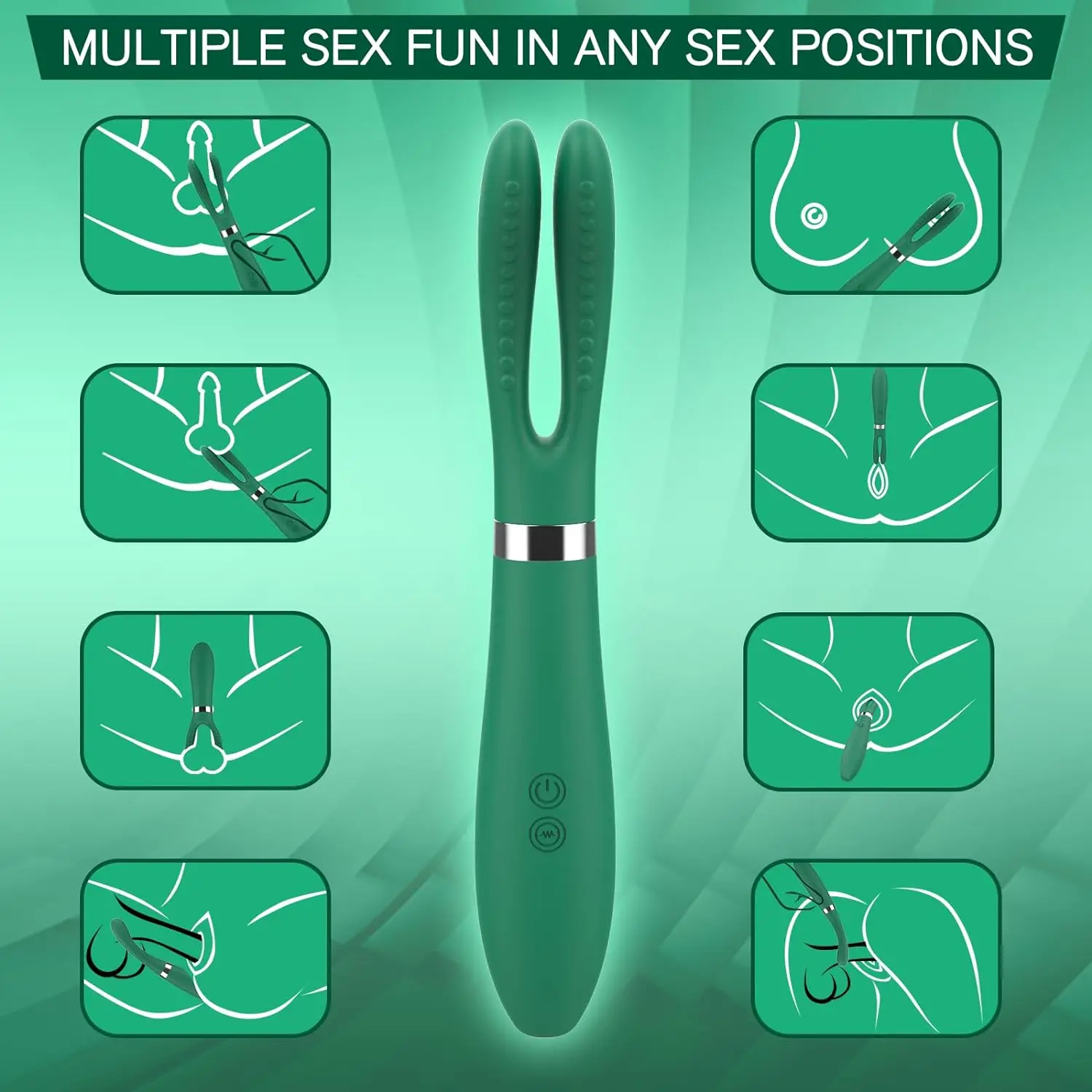 Sex Toys Clitoral Vibrator Dildo with Rabbits Ears, Women Vibrator G Spot Vibrator with 9 Vibration Modes, Clit Stimulator Adult