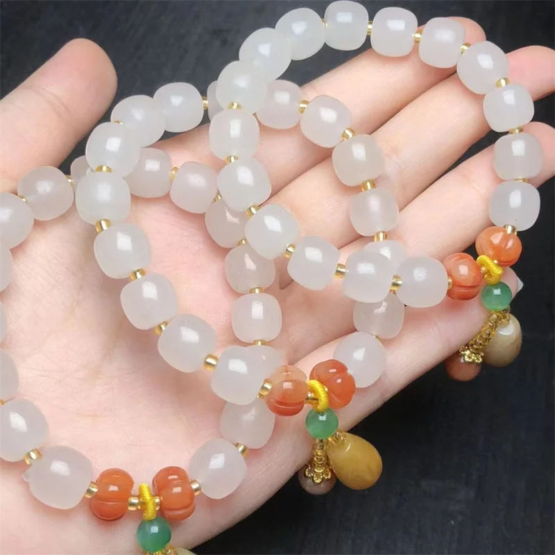 Natural White Marble Jade Bracelet Fashion Healing Personalized For Men Women Gemstone Jewelry Lovers Gift 1pcs