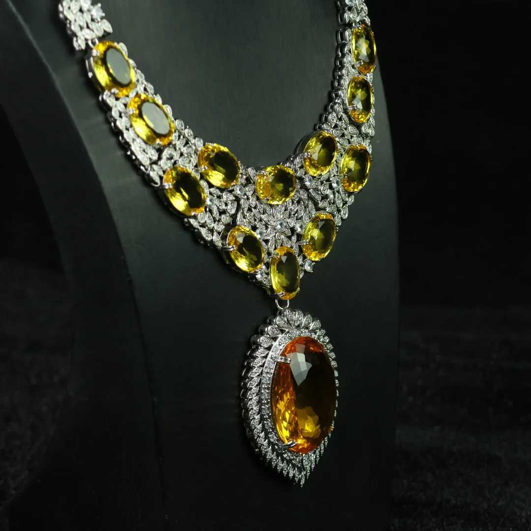Boutique Perfect High Ice Seiko Sapphire Set Necklace