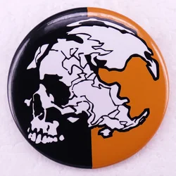 Metal Gear Solid Skull Logo Button Pinback Badge Pins Game Gamer Gift 58MM