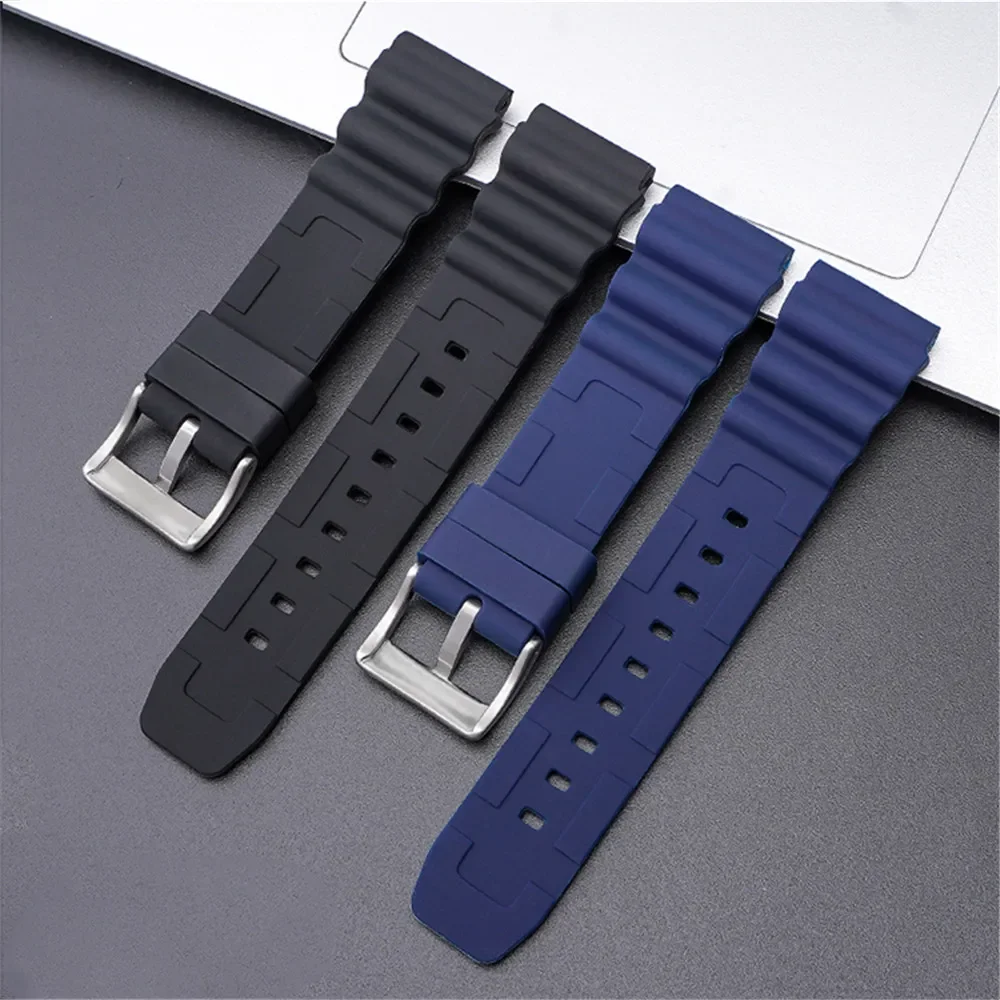 Soft Silicone Strap 20mm 22mm for Citizen Sport Diving Waterproof Watch Band Bracelet Accessories for Seiko Abalone Water Ghost view 3