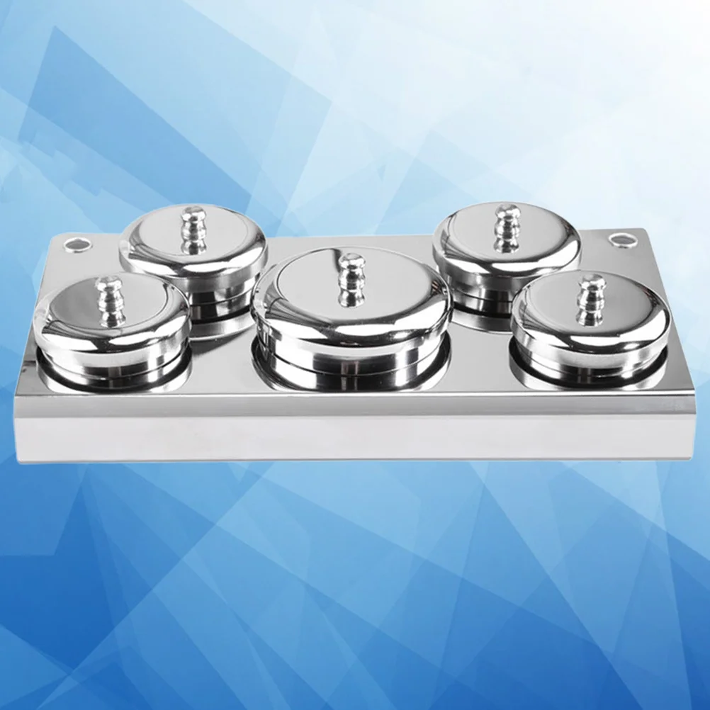 5 個ネイルアートクリスタルカップポータブルミニコンテナアクリル液体粉末混合用プロフェッショナルサロン使用シルバー