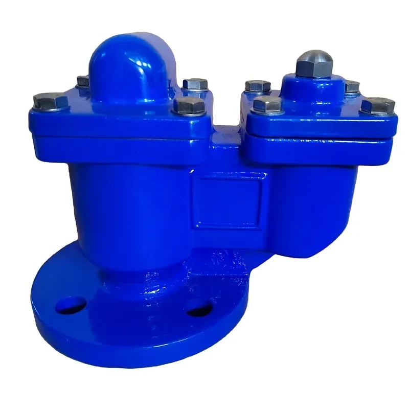 Double Hole Double Ball Ductile Iron Pneumatic Discharge Valve Water Pipeline System