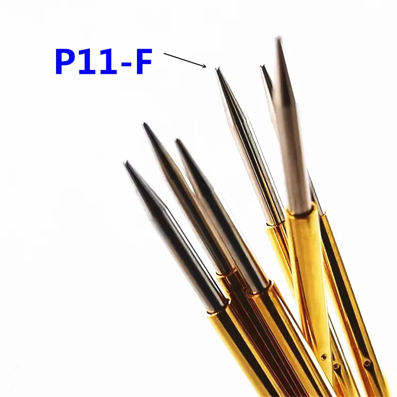

100PCS/pack Spring Test Probe P11-F Four Caw Plum Blossom Head Uuter Diameter 1.02mm Length 24.2mm PCB Pogo Pin