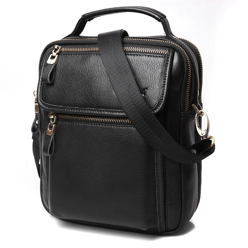 Men Vintage Handbags Genuine Leather Flap Men\'s Shoulder Messenger Bag Casual Office Cowhide Business Bags Crossbody Travel