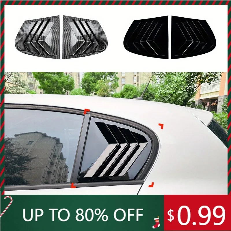 

Накладка жалюзи заднего бокового окна для BMW 1 серии E87 2005-2011, глянцевый черный/углеродное волокно, наклейки на интерьер хвоста Sunsha