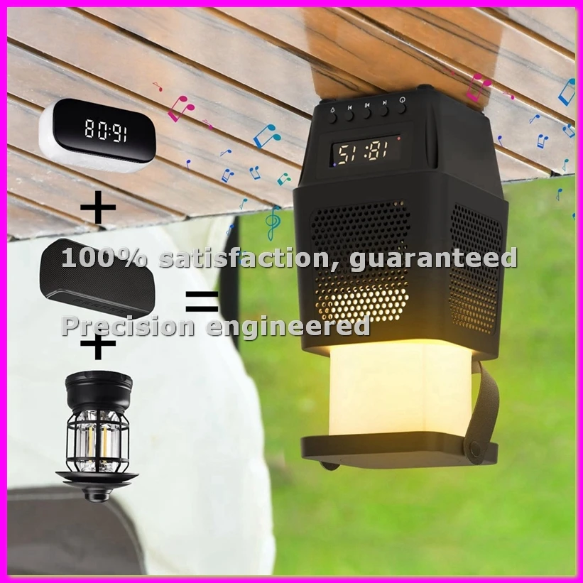 

Portable Camping Lantern with Wireless Bluetooth Speaker Alarm Clock Rechargable Led Lamp for Travel,Outdoor,Camping-ANKL