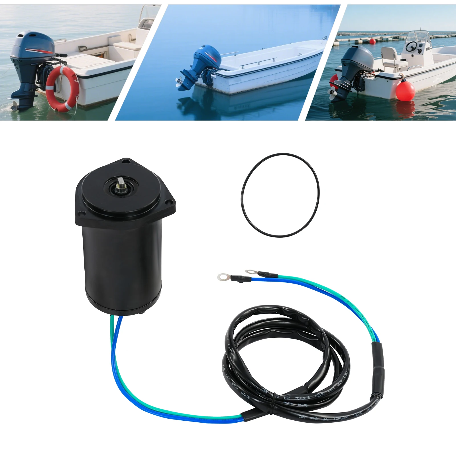 

12V 200W Tilt Trim Motor Replacement Tilt Trim Motor for Yamaha 2-Stroke 40-50/4-Stroke 40-50 Horsepower Outboard Engines