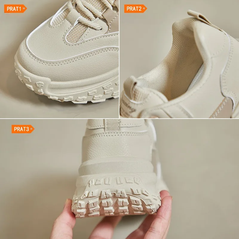 Koreaanse Trend Dames Kleine Witte Schoenen Lente Nieuwe Ademende Platform Sneakers Oude Vader Schoen Student Board Schoenen Zapatillas Mujer