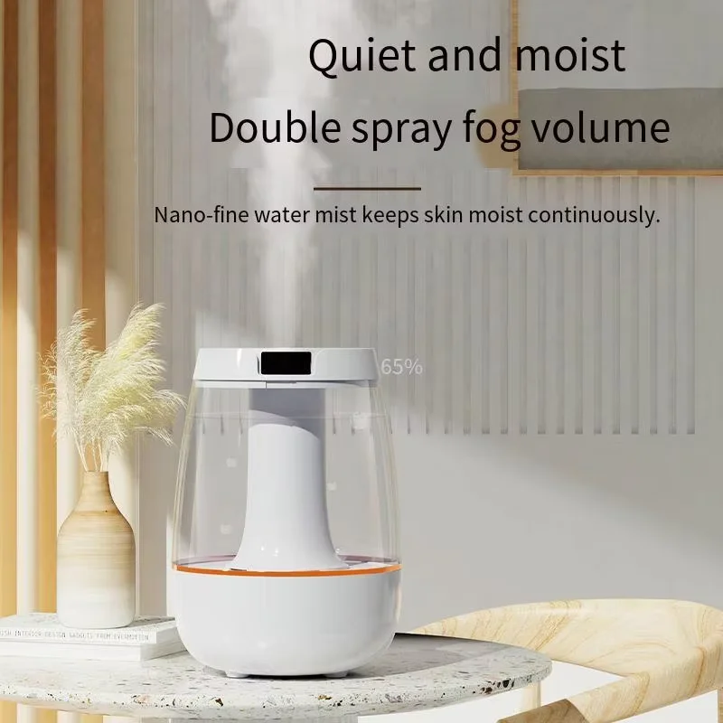 Household Large Bedroom Mute Dual-Nozzle Usb Desktop Air Humidification Nightlight Large-Capacity Anti-Drying Sprayer