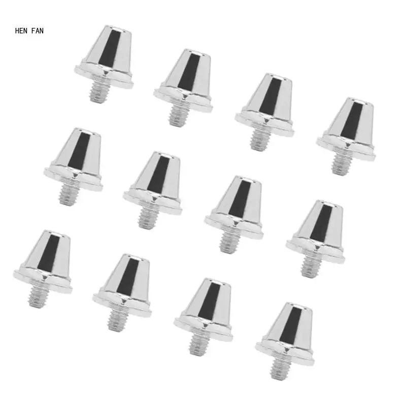 12Pcs Quality Football Shoe Studs for 5MM Threaded Football Soccer Shoes 11mm/13mm/15mm Football Shoe Replacement Spikes M89D