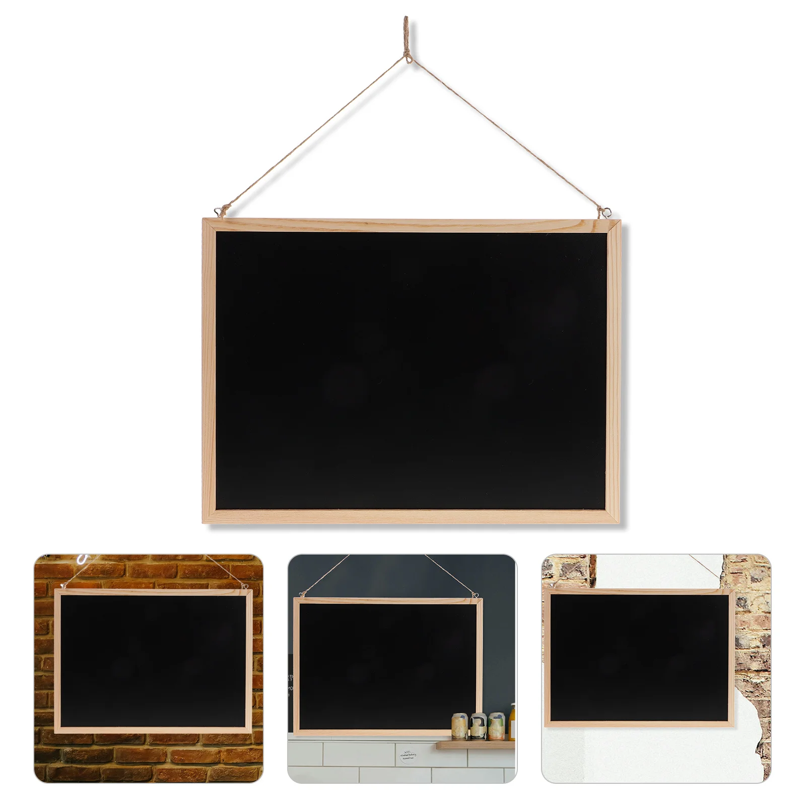 

Small Wooden Chalkboard Hanging Message Board For Wall Menu Sign Display Calendar Artwork Notice Outdoor Indoor Use