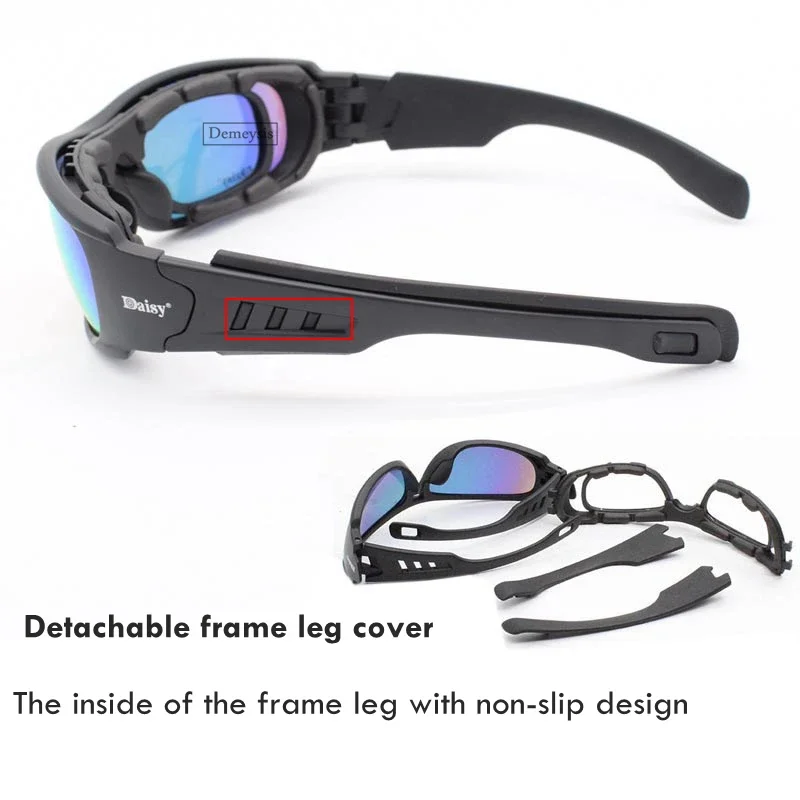 Daisy C6 Gafas Polarizadas Tácticas Miope Airsoft Caza Tiro - imagen 5