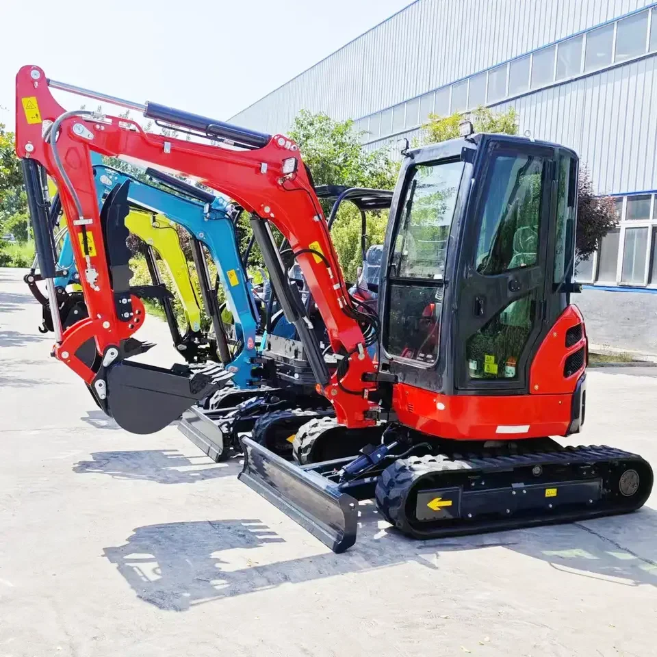 cheap mini excavator 3.5 ton 1 ton 2 ton mini digger excavator bucket crawler mini escavadeira