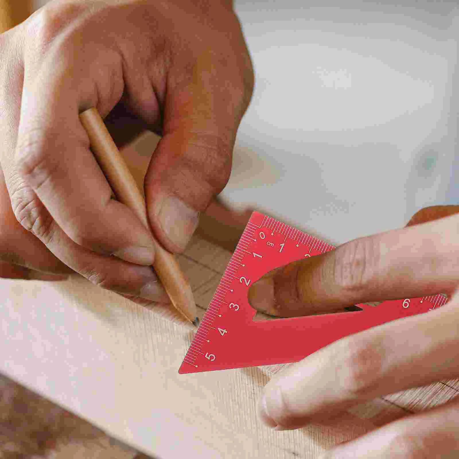 Penggaris fleksibel alat tulis siswa lembut Set logam busur derajat pelat segitiga untuk sekolah