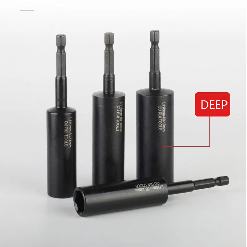 Profunda Hex Soquete Brocas Hex Shank 110 mm Comprimento Deep Power Nut Driver Tratamento Térmico Durável 1pc