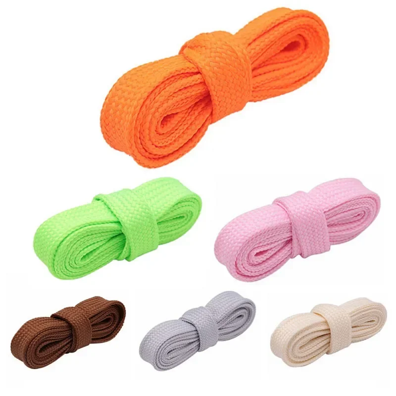 Coolstring Extra Wide 18mm Width Double Layer Fat Laces Cord Solid Color Flat Shoestrings Big Shoelaces for Queen Force Campus