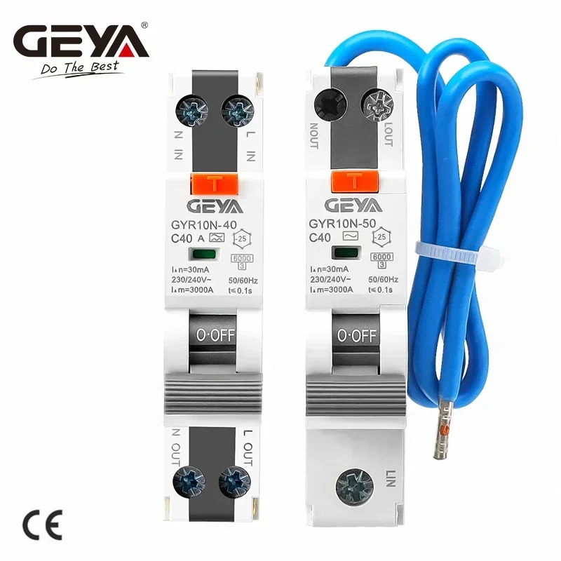 

Электронный автоматический выключатель GEYA GYR8, 18 мм, 230 В, 6 ка, с защитой от перегрузки и утечки тока