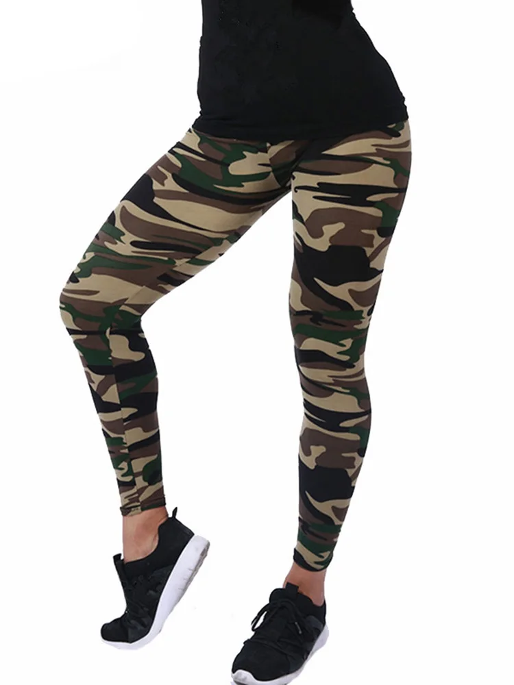 YSDNCHI-mallas de camuflaje para mujer, Leggings ajustados de alta elasticidad, pantalones de ocio adelgazantes, verano y otoño, novedad