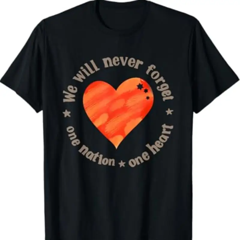 

We Will Never Forget One Nation Heart Футболка для семейных мальчиков Bibas