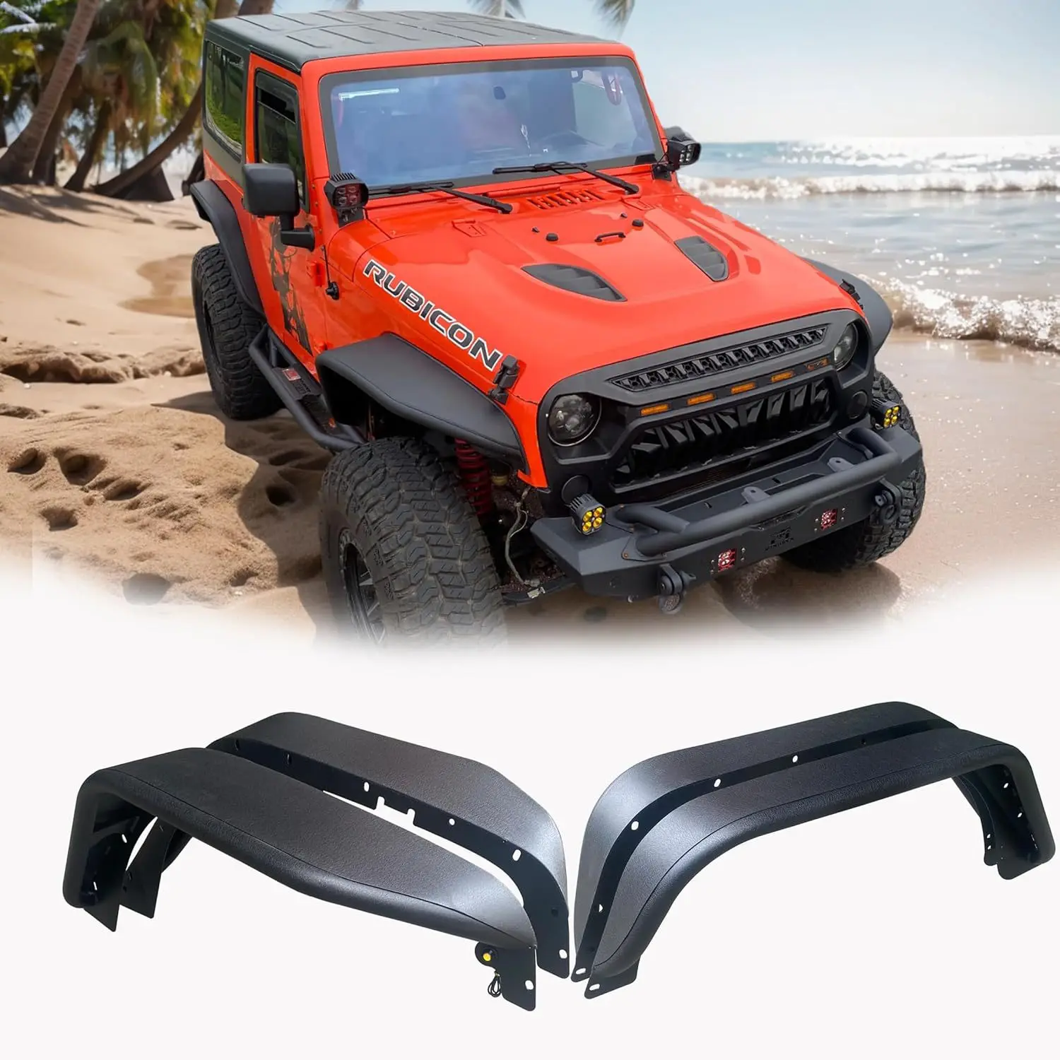

Cross Border Wheel Brow Suitable for 07-17JEEP Wrangler Venomous Spider Wheel Brow Fender JK Wrangler Wheel Brow