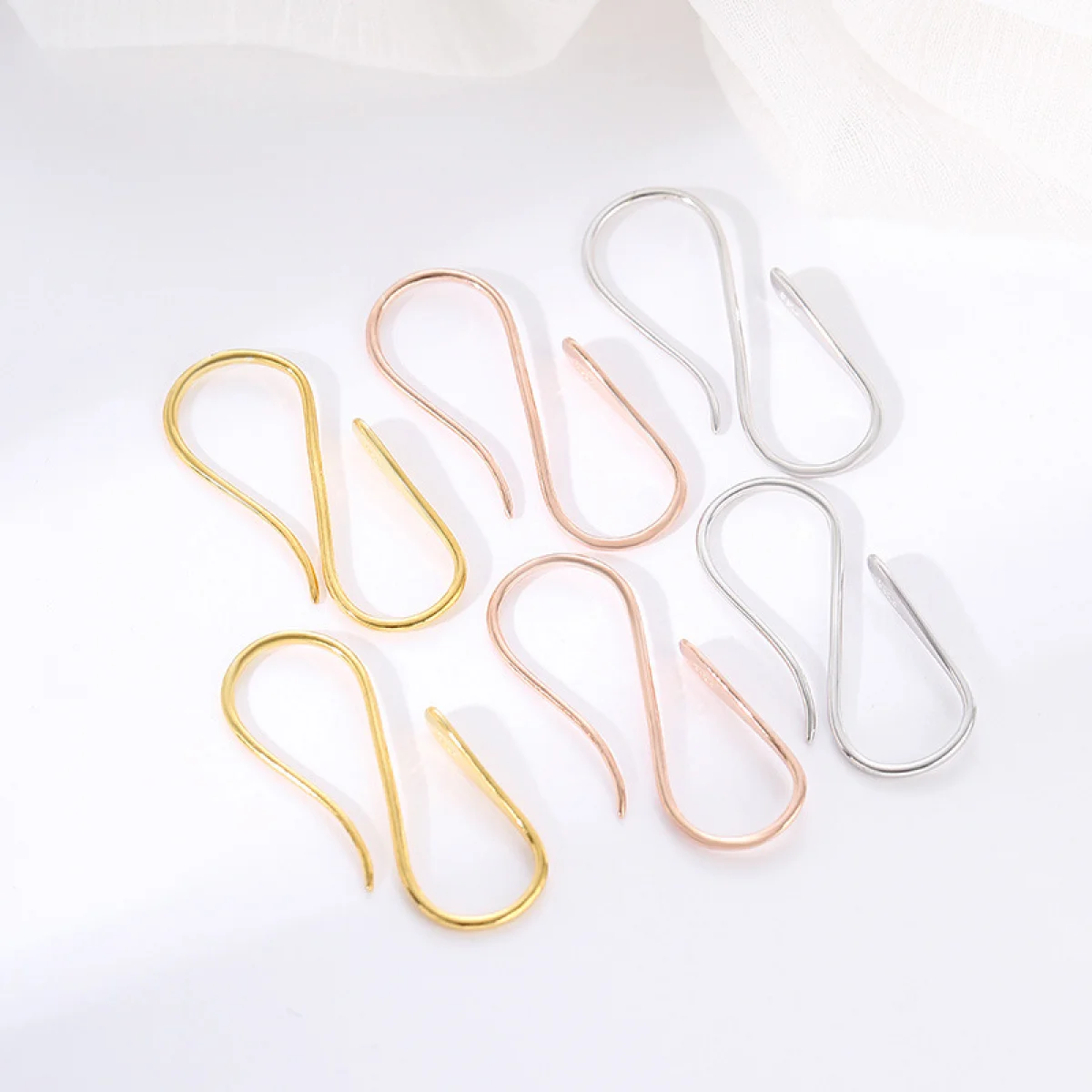 2 Pairs 925 Silver Women's Earring Components Luxury Handmade Diy Dangle Earring Hook Silver Jewelry Finding Accessories