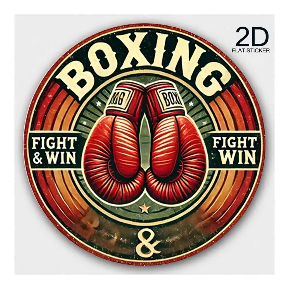Boxing Fight And Win Gloves Sticker For Cars, Laptops, Windows, Doors, Fridges, Water Bottles
