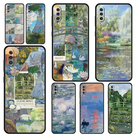 Phone Case For Samsung A24 A12 A14 A32 A50 A70 A20E A20S A10S A22 A30 A40 A34 A54 A42 A52 5G A02S A04s Cover Claude Monet Art