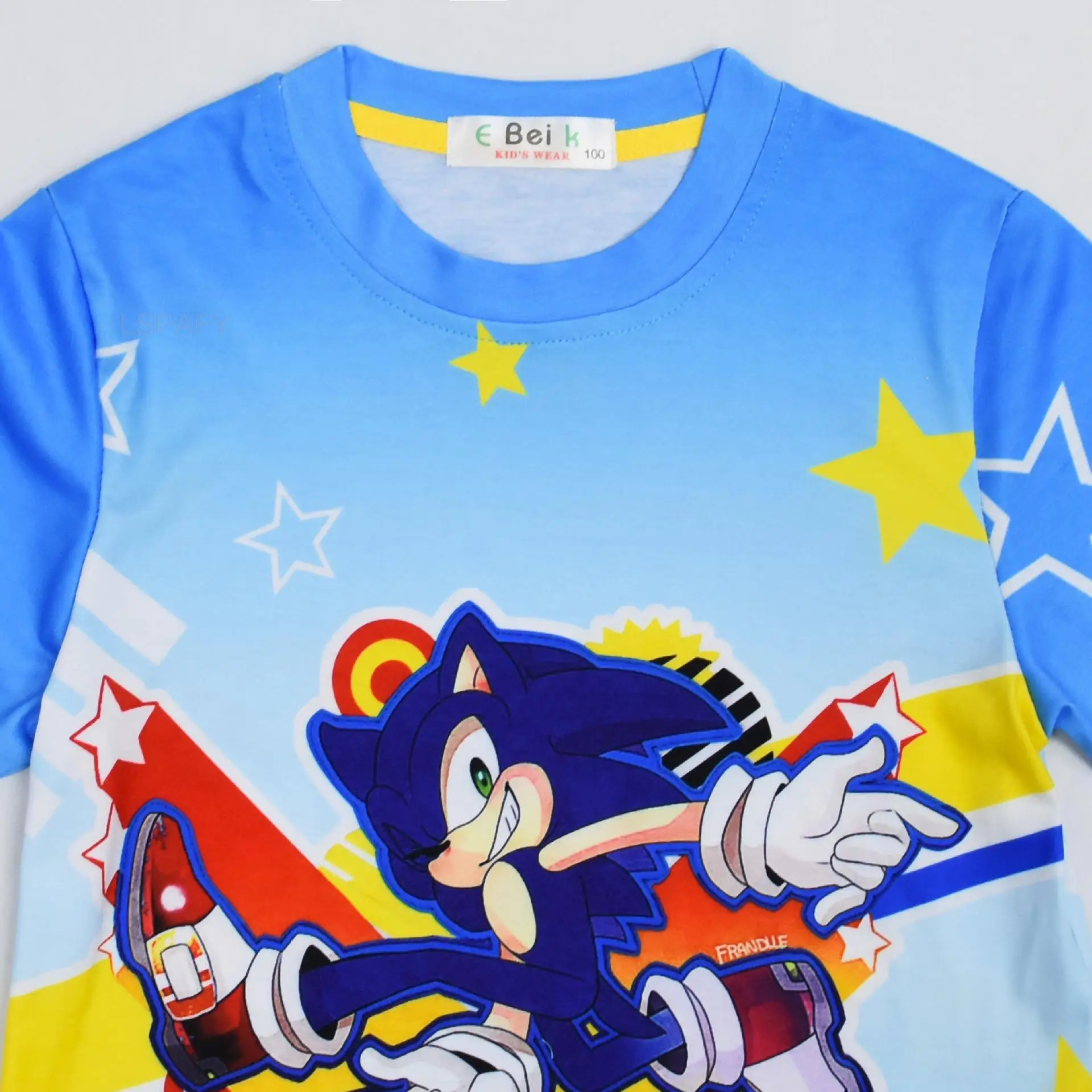 SONIC RACING Conjuntos de roupas infantis, Meninos Roupas Pijamas, Crianças Pijamas Set, Bebés Meninas Pijamas de Algodão Dos Desenhos Animados,