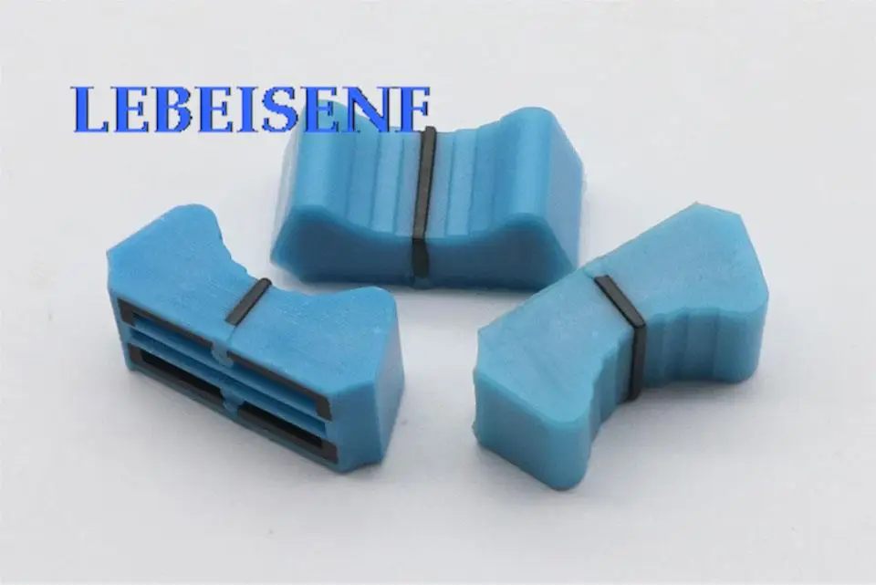 6pcs T-type Mixer Potentiometer Fader Knob Cap for YAMAHA Allen SOUNDCRAFT / L25MM W11MM H9MM blue 8T Cap