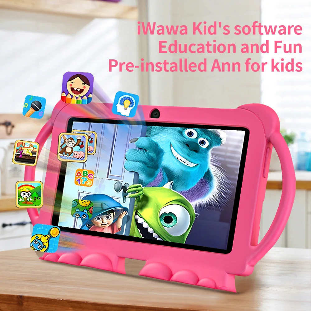 7 Polegada novos tablets android crianças quad core 4gb ram 64gb rom 5g wifi câmeras duplas aprendizagem educação jogos tablet presente das crianças