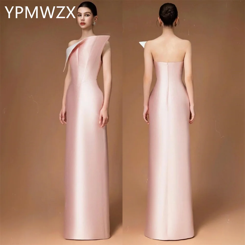 

Customized Prom Gown Evening Women YPMWZX Strapless Column Floor Length Skirts Bespoke Occasion Dresses Party Formal Dr