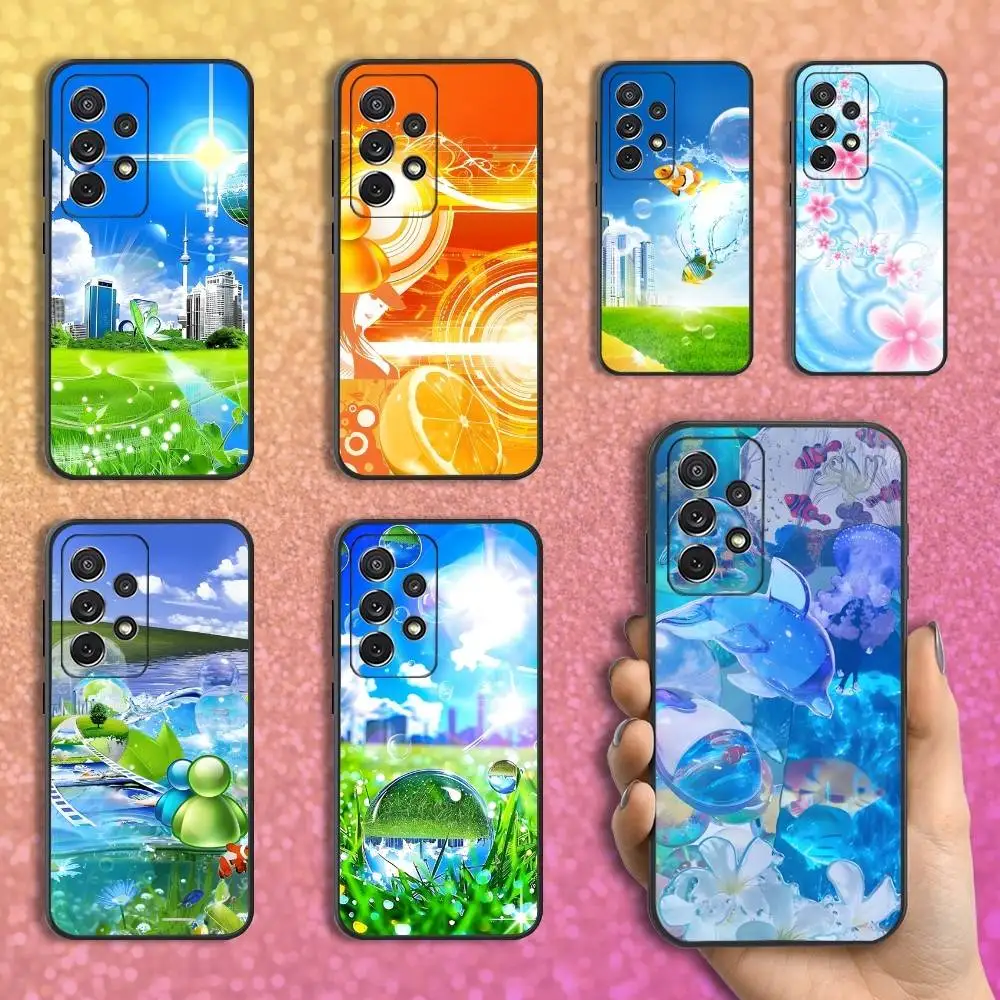

Color Art Frutiger Aero Phone Case For Samsung S25,S24,S23,S22,S21,S20,S10,Ultra,Plus,Lite,FE,Soft Silicone Black Cover