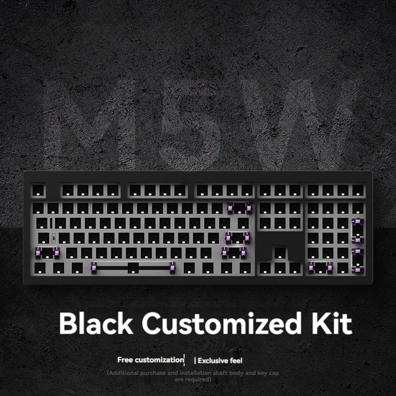 

Алюминиевая механическая клавиатура MiFuny в комплекте, беспроводная клавиатура с функцией быстрой замены клавиатуры, выполненная по индивидуальному заказу, RGB прокладка, 108 механическая клавиатура