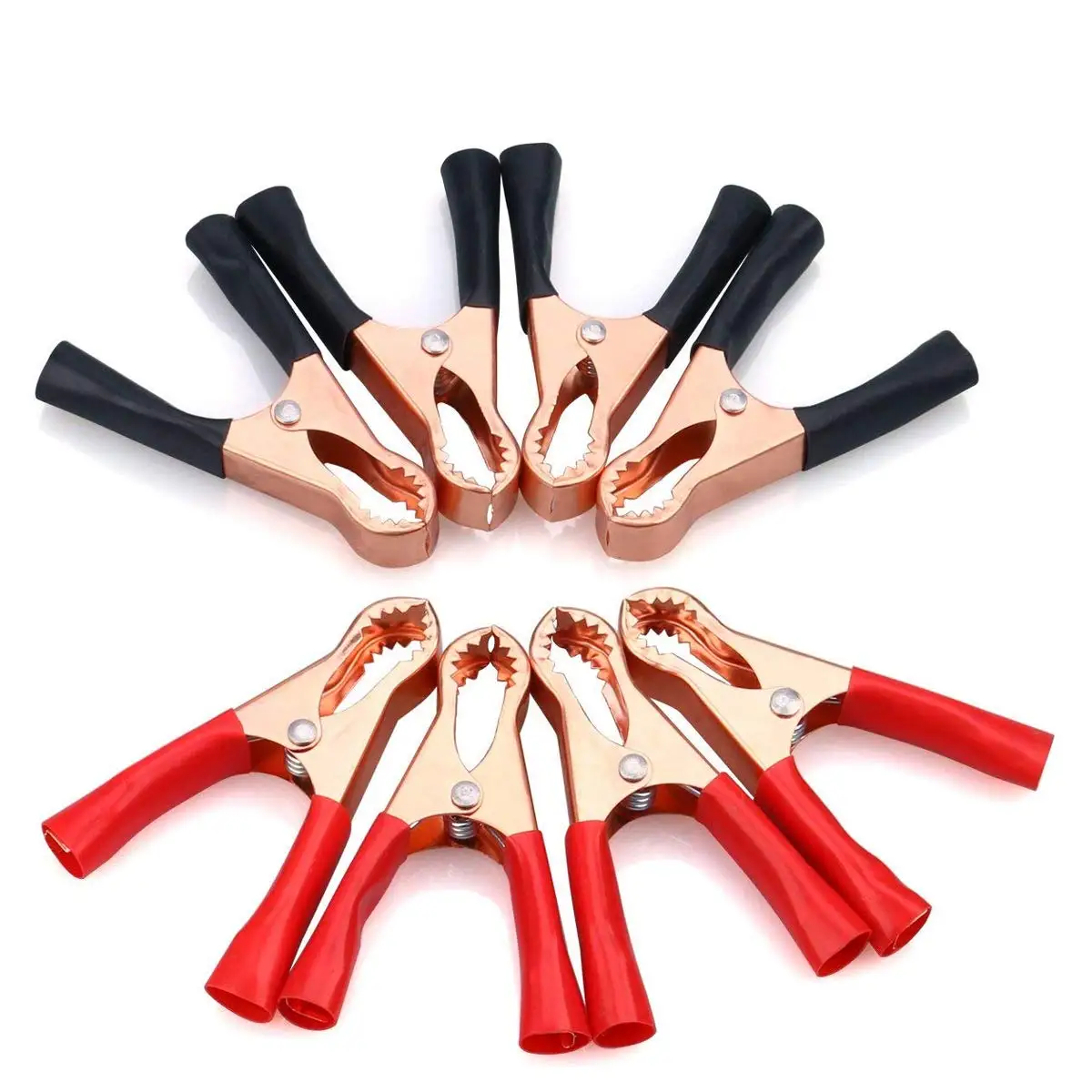 2 peças 50a vermelho + preto 80mm crocodilo carro caravana van bateria teste clipes de chumbo melhor promoção clipes de jacaré conector plugue de alimentação