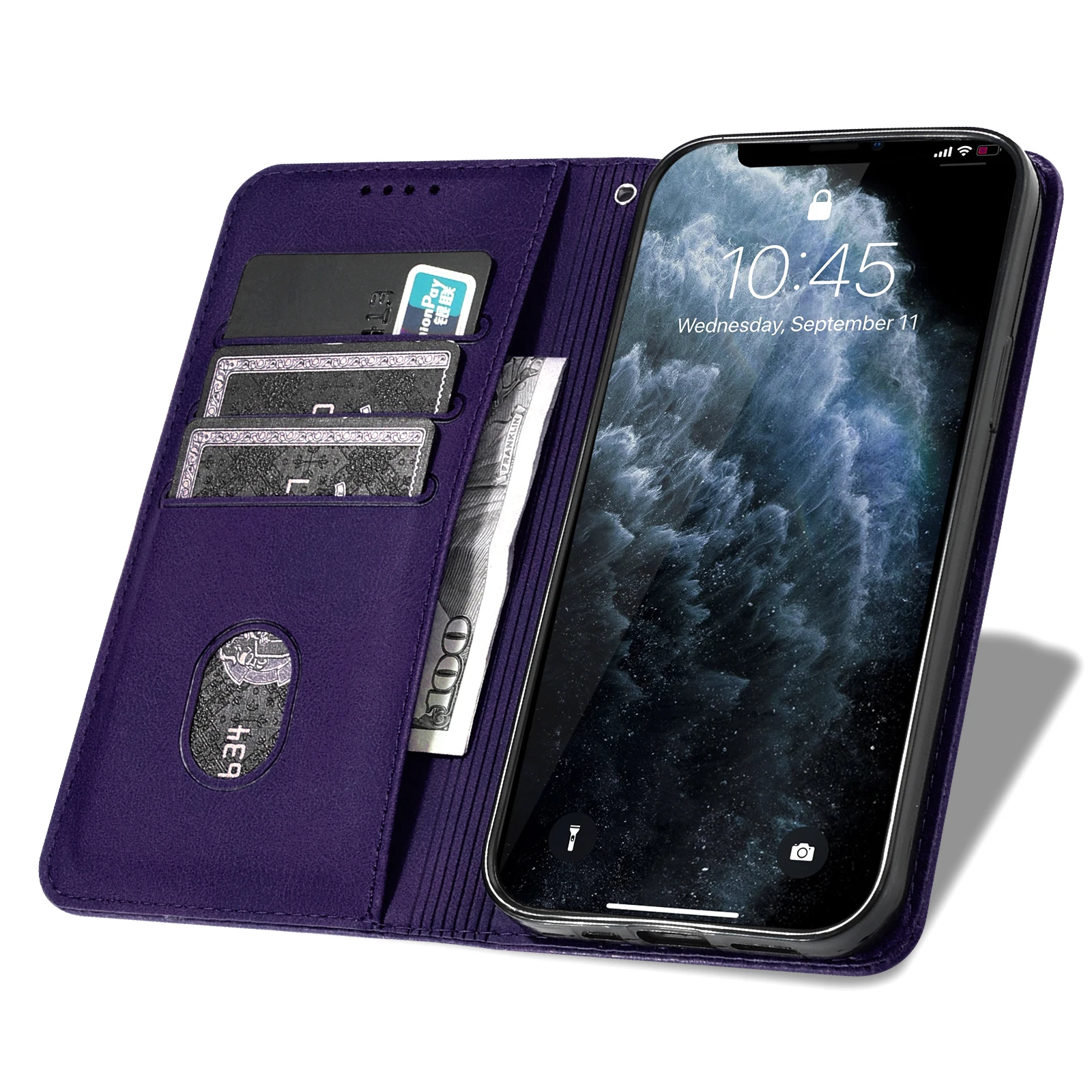 الفاخرة محفظة جلدية الوجه الحال بالنسبة Oneplus 13 13R 12 12R 11 Ace5 Ace3 Pro Ace3V حامل البطاقة المغناطيسية غطاء وقائي الهاتف قذيفة #3