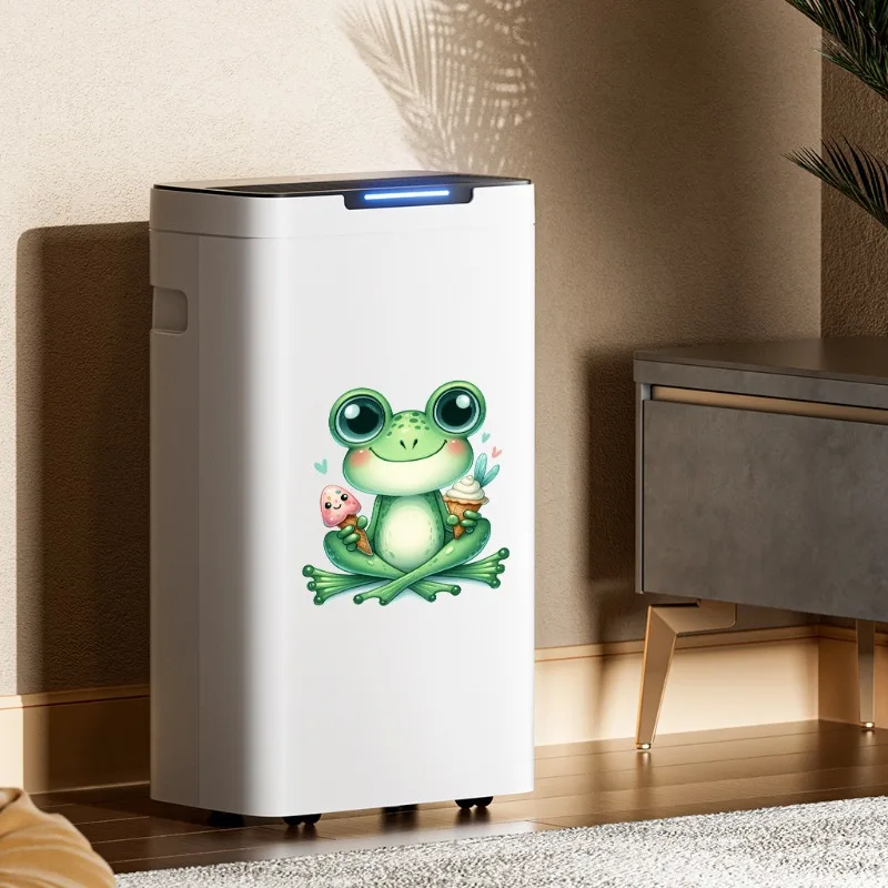 Pegatina de Pared de Rana Verde, Rana de Helado que Brilla en la Oscuridad, Decoración Removible para Habitación Infantil